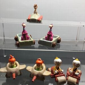 Vintage 1990 Flintstones Toys Lot of 7 Denny’s Promo Flinstones Wima, Pebbles